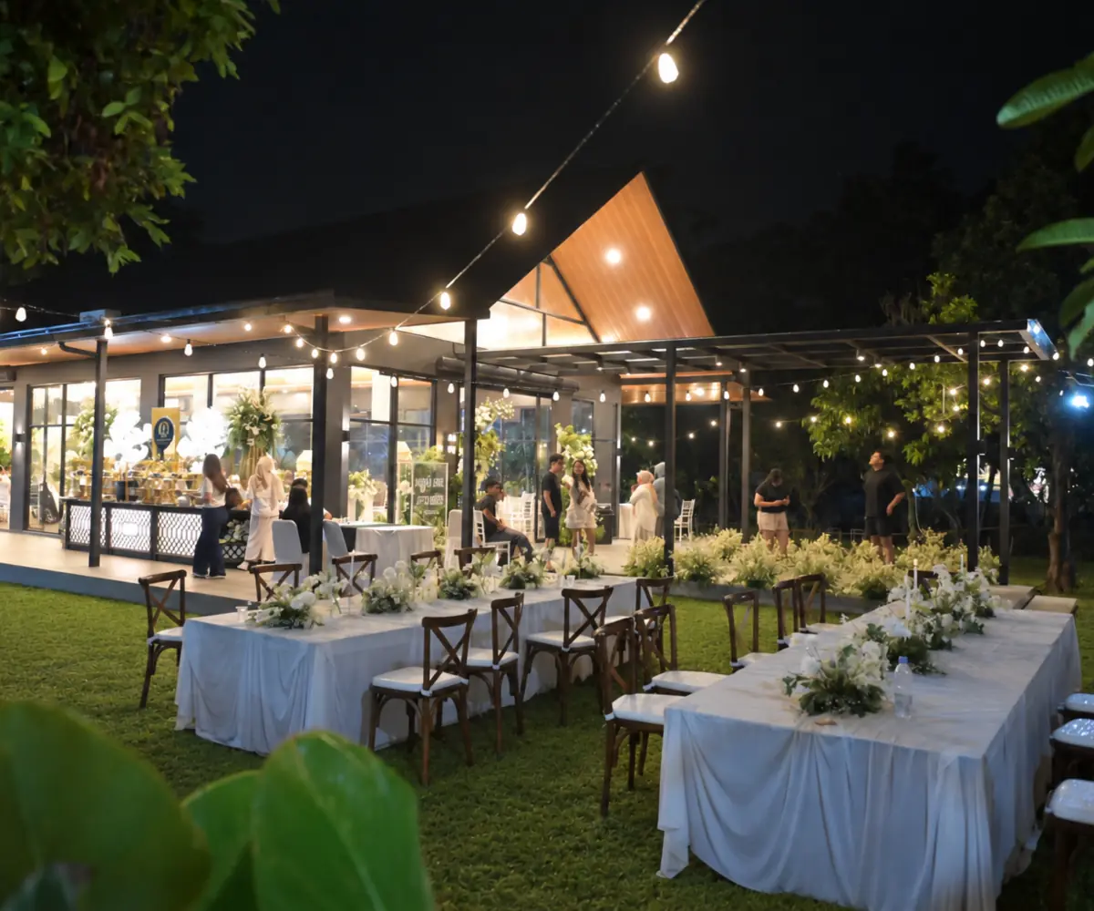 Garden area asli Jagarasa Venue saat acara malam